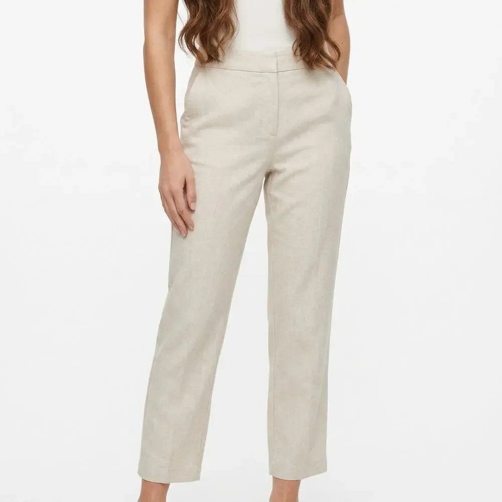 BANANA REPUBLIC Linen Beige Lightweight Pants Women Size 2
